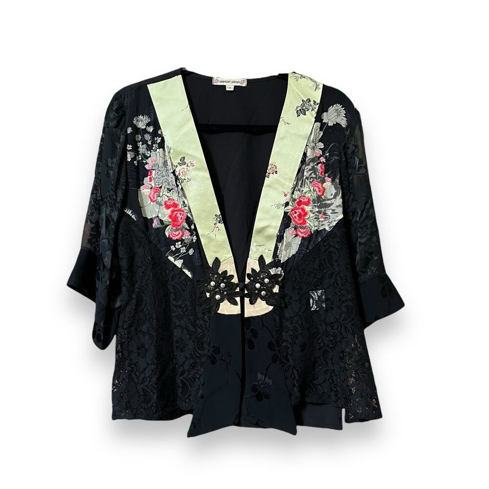 Spencer Alexis Vintage 90s boho kimono cardigan shrug top size small - Picture 9 of 10